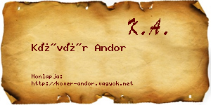 Kövér Andor névjegykártya