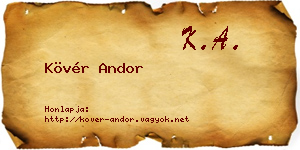 Kövér Andor névjegykártya
